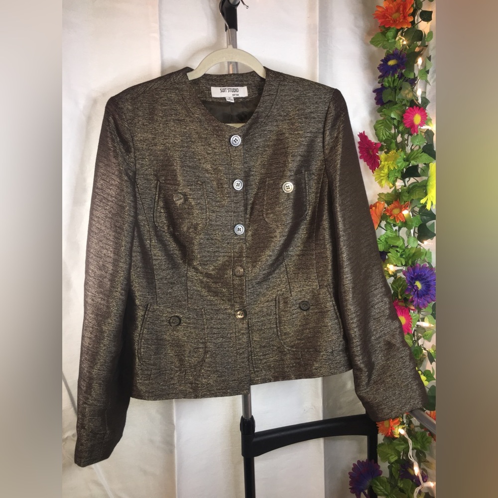 Suit Studio New York | Women’s Brown Shimmer Suit Blazer Jacket